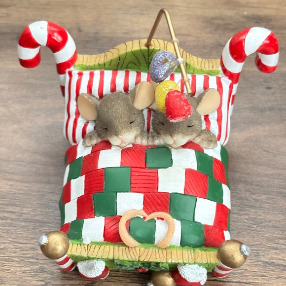 CHARMING TAILS Fitz & Floyd VISIONS OF SUGARPLUMS Mice Christmas Figurine 87/125 - Picture 4 of 9